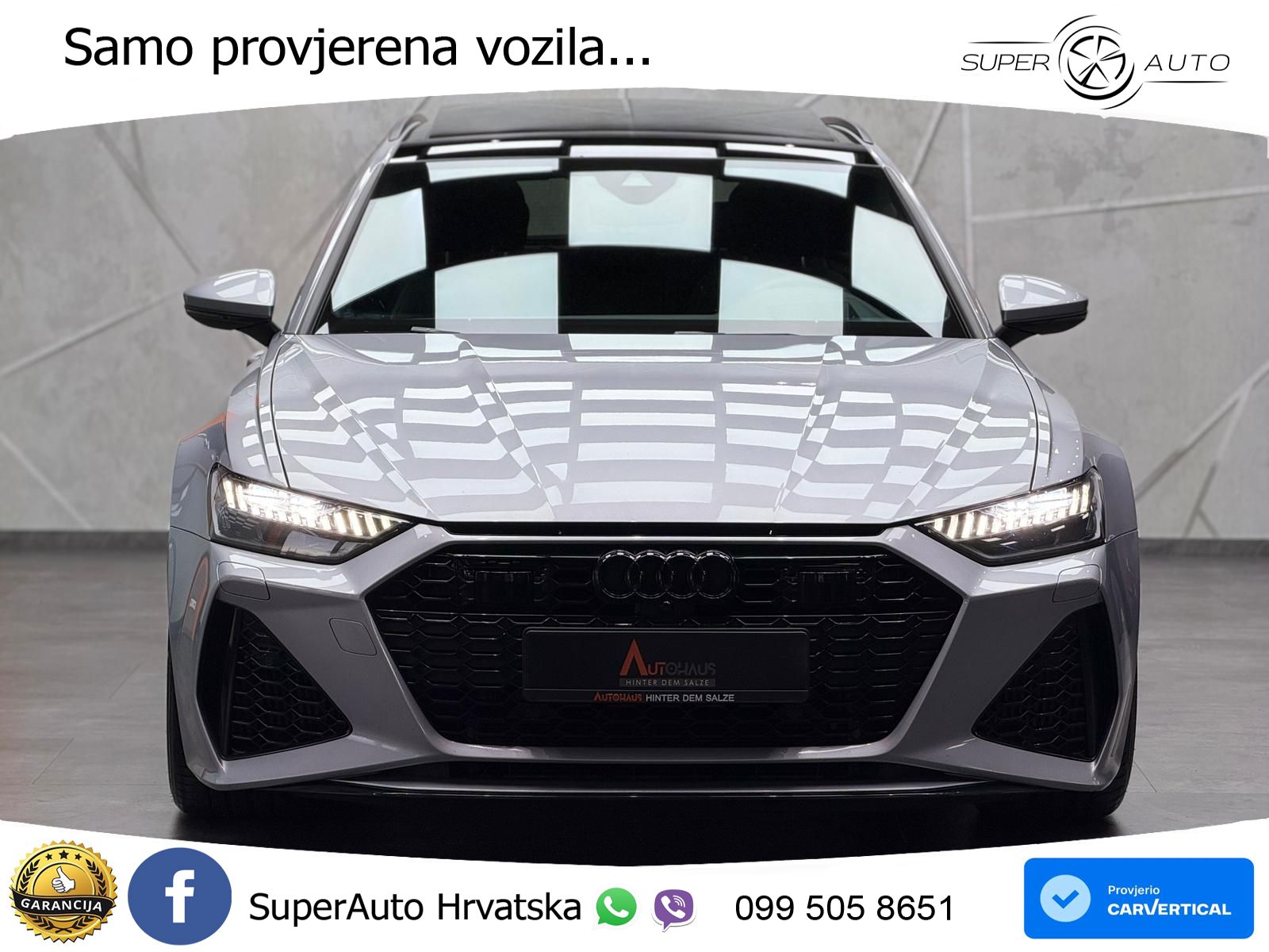 Audi RS6 Avant 4.0 TFSI V8 (600 KS) quattro Tiptronic ZRAČNI+ACC+GR SJED+KAM+PANO