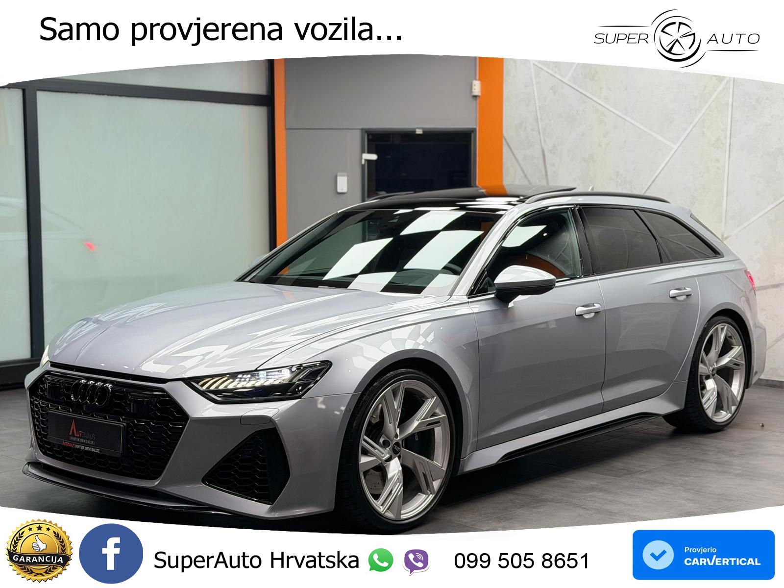 Audi RS6 Avant 4.0 TFSI V8 (600 KS) quattro Tiptronic ZRAČNI+ACC+GR SJED+KAM+PANO