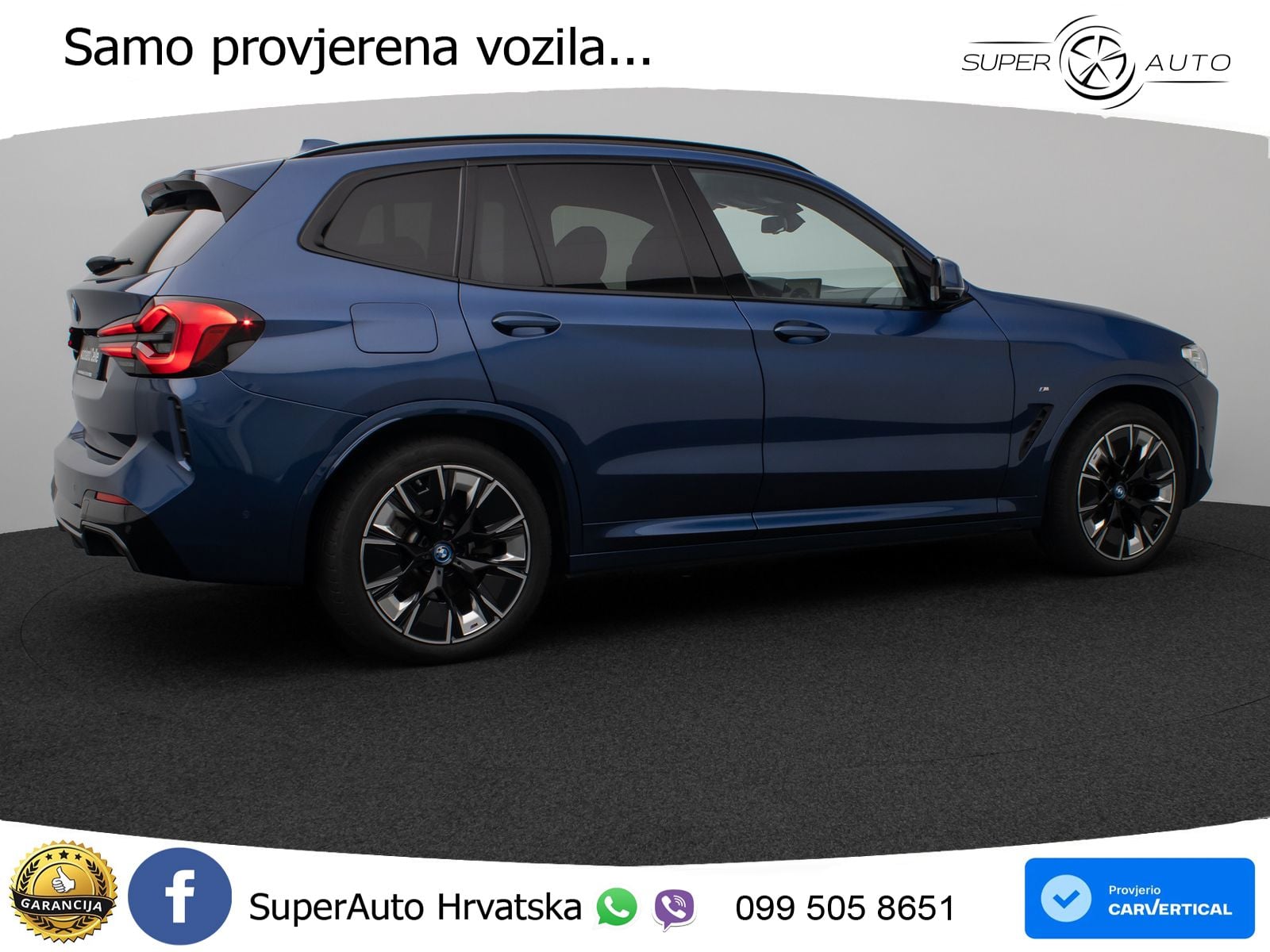 BMW iX3 80 kWh (286 KS) M Sport LED+GR SJED+ACC