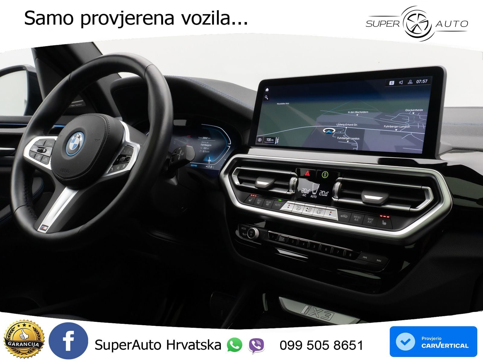 BMW iX3 80 kWh (286 KS) M Sport LED+GR SJED+ACC