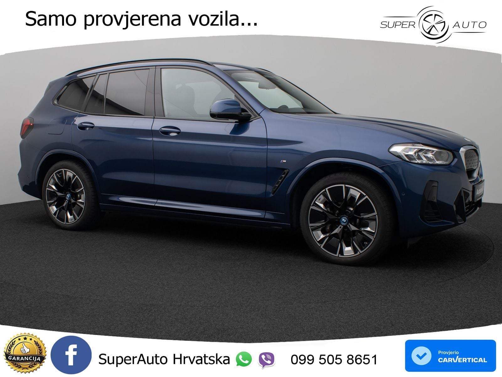 BMW iX3 80 kWh (286 KS) M Sport LED+GR SJED+ACC
