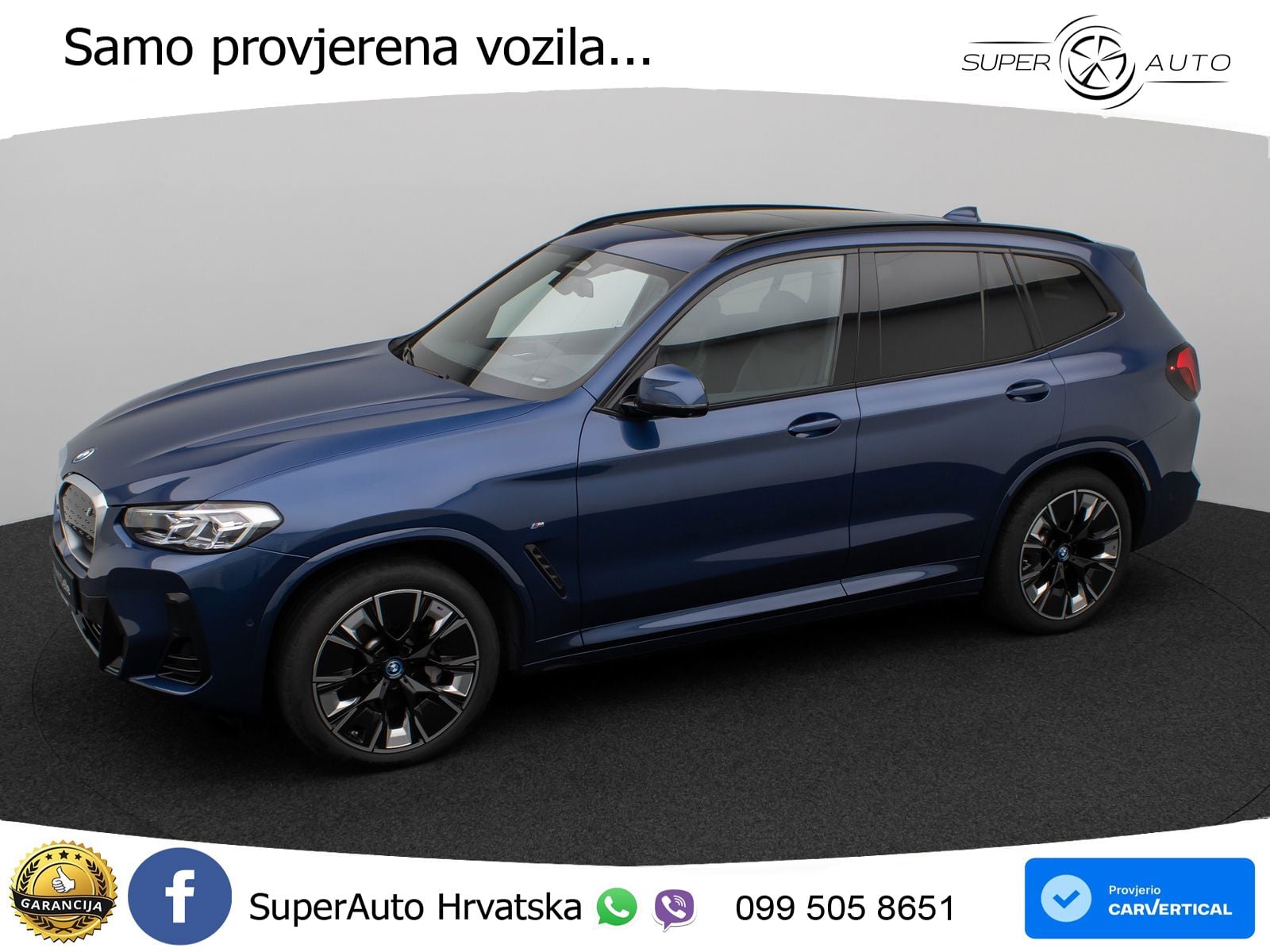 BMW iX3 80 kWh (286 KS) M Sport LED+GR SJED+ACC
