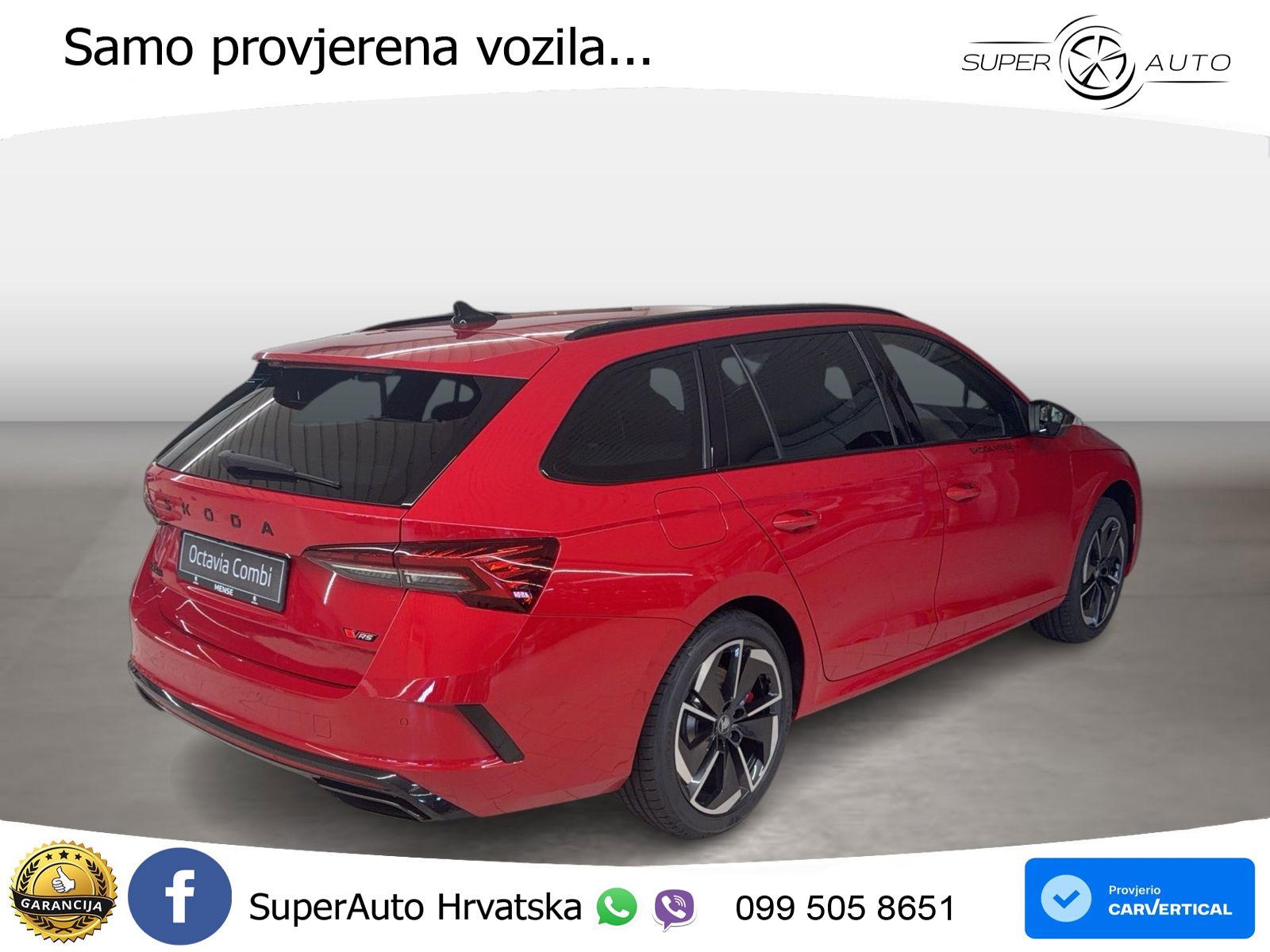 Škoda Octavia Combi RS 2.0 TSI (265 KS) DSG LED+GR SJED+ACC