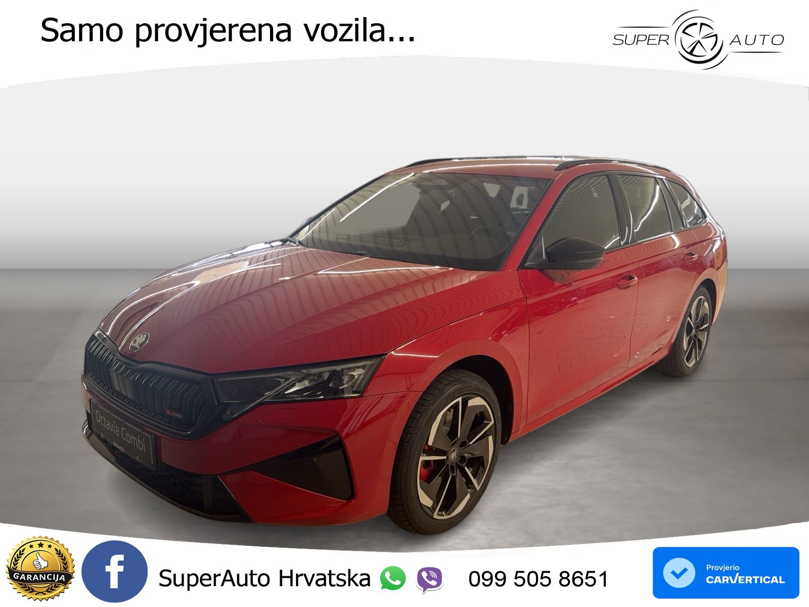 Škoda Octavia Combi RS 2.0 TSI (265 KS) DSG LED+GR SJED+ACC