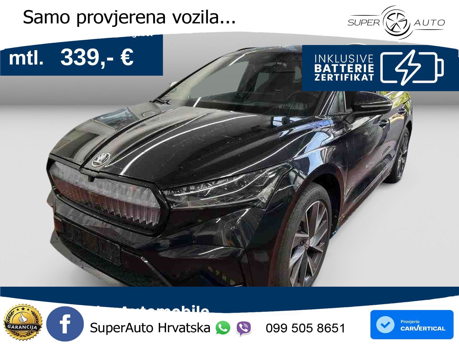 Škoda Enyaq iV 80x 82 kWh (265 KS) AWD SportLine LED+GR SJED+ACC