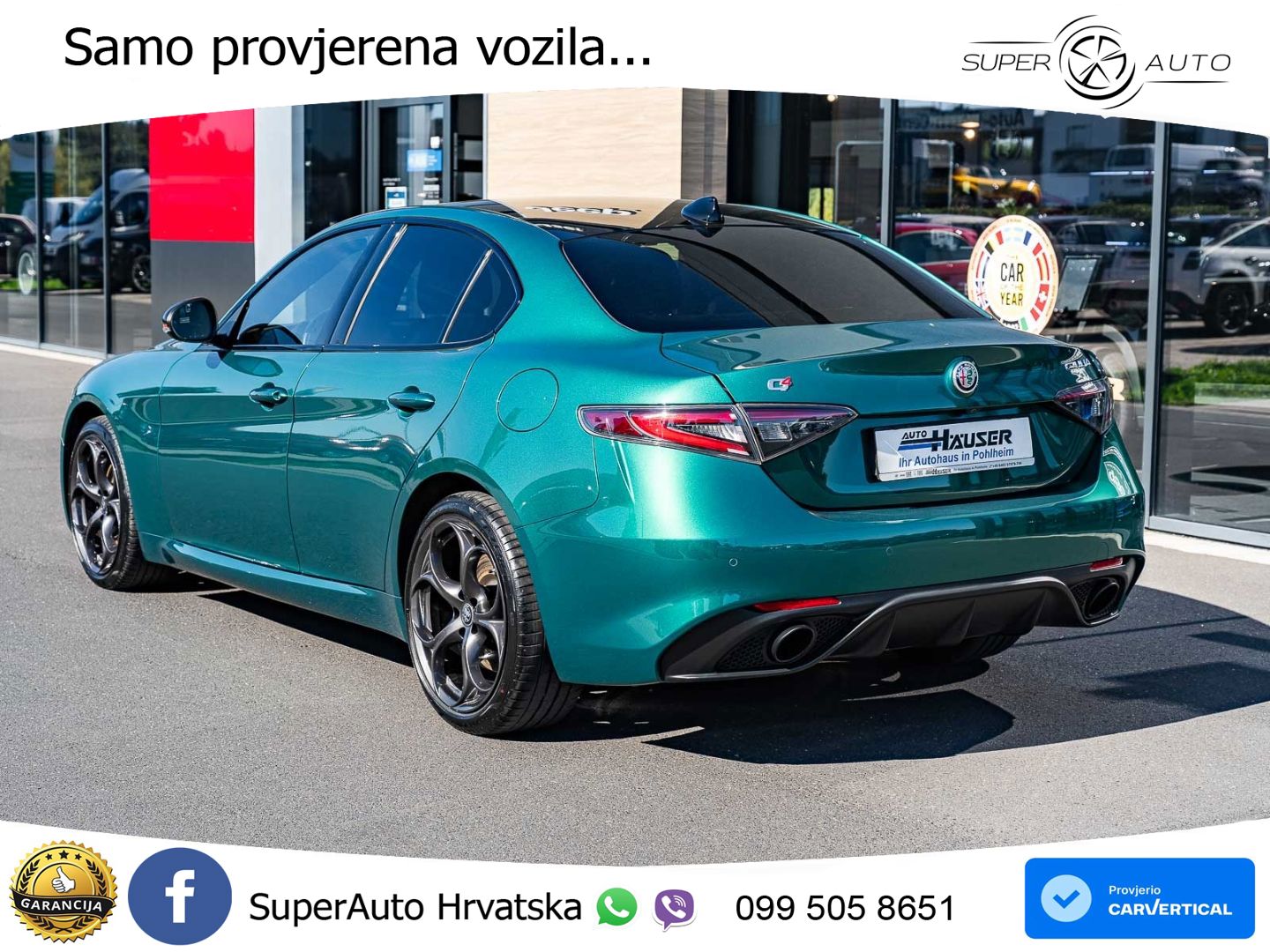 Alfa Romeo Giulia 2.2 MultiJet II (210 KS) Q4 Automatic LED+GR SJED+ACC