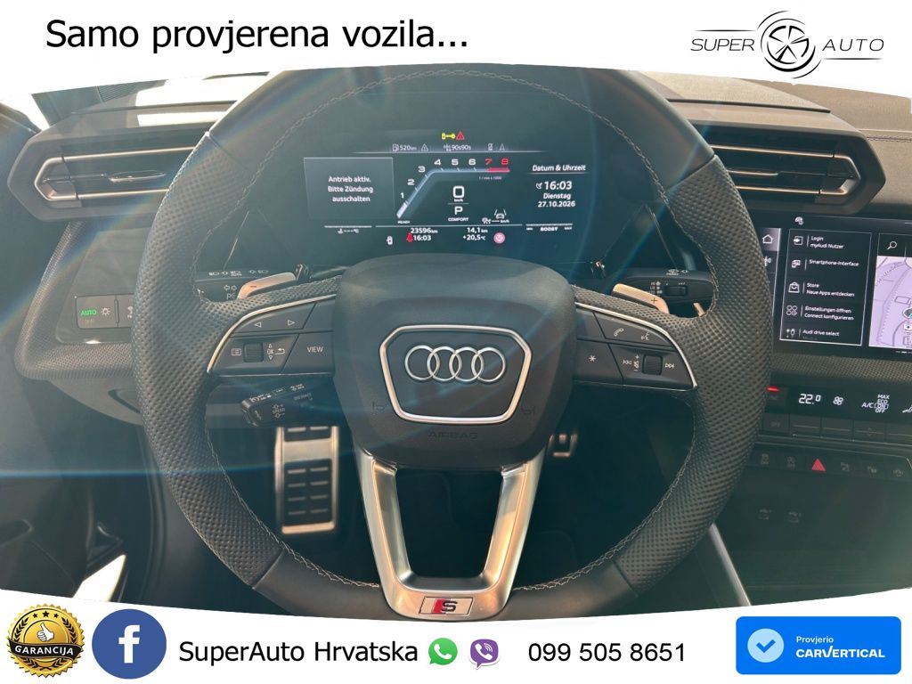 Audi S3 Limuzina 2.0 TFSI (333 KS) quattro S tronic MATRIX+GR SJED+KAM