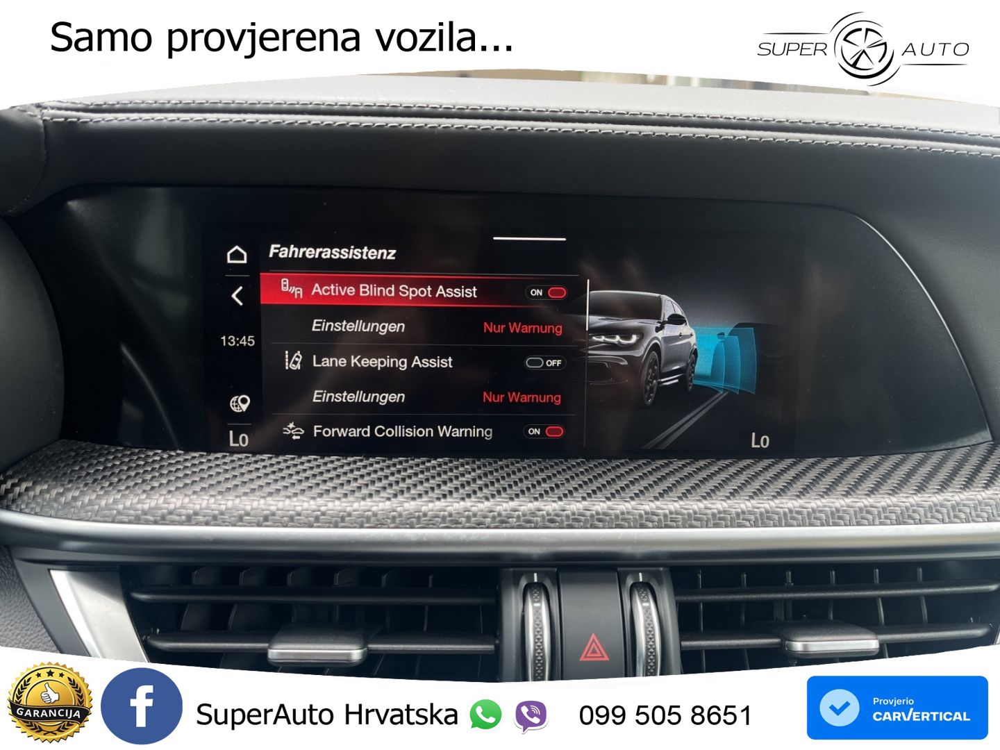 Alfa Romeo Stelvio Quadrifoglio 2.9 V6 Bi-Turbo (520 KS) Q4 Automatic LED+GR SJED+ACC
