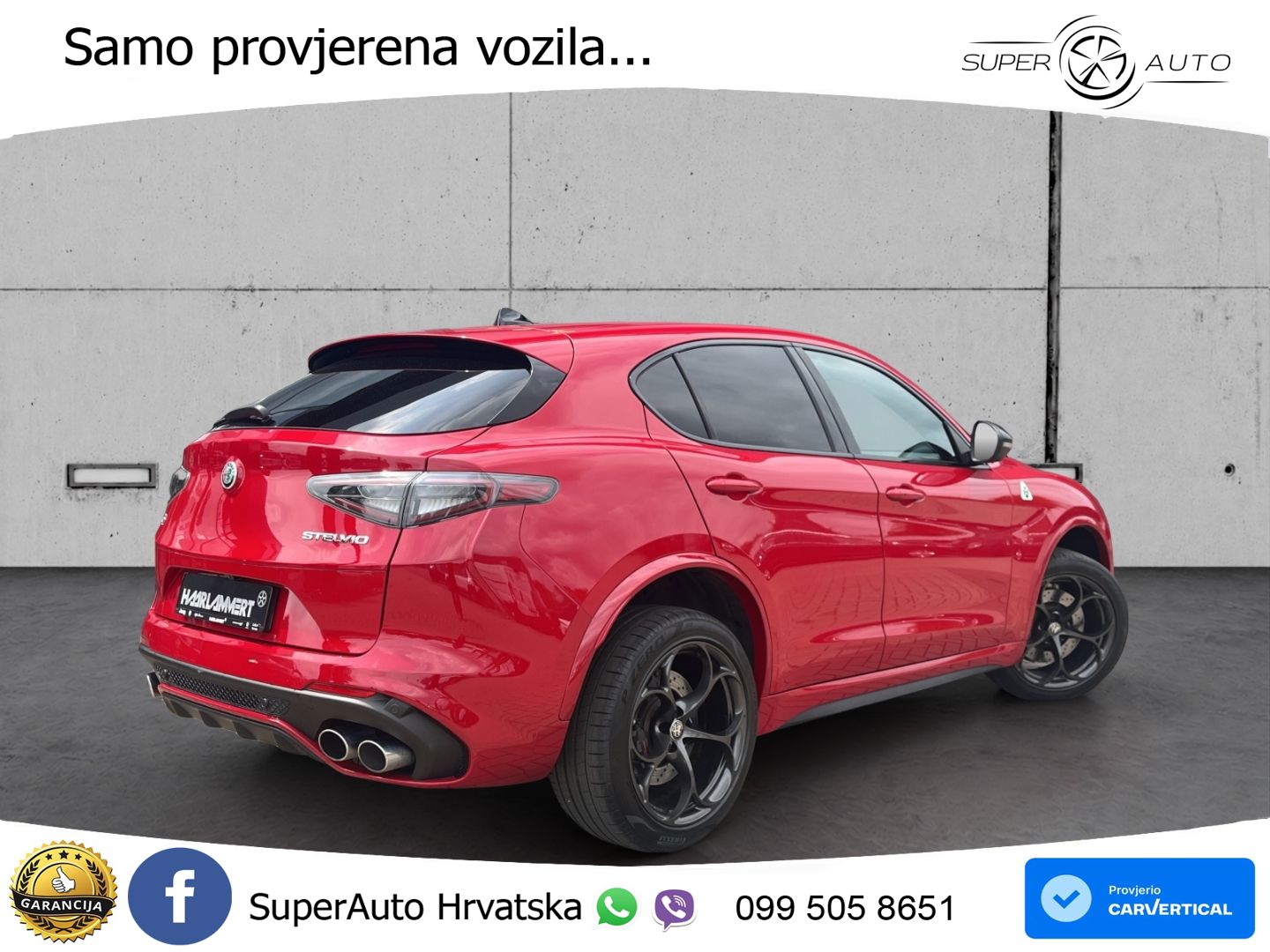 Alfa Romeo Stelvio Quadrifoglio 2.9 V6 Bi-Turbo (520 KS) Q4 Automatic LED+GR SJED+ACC