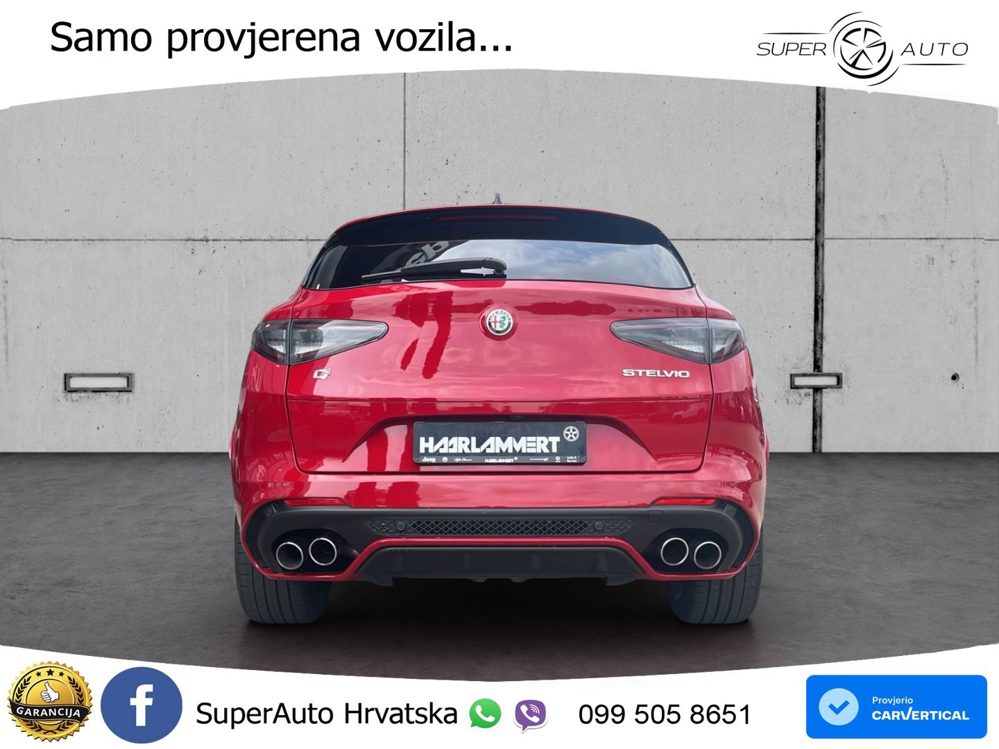Alfa Romeo Stelvio Quadrifoglio 2.9 V6 Bi-Turbo (520 KS) Q4 Automatic LED+GR SJED+ACC