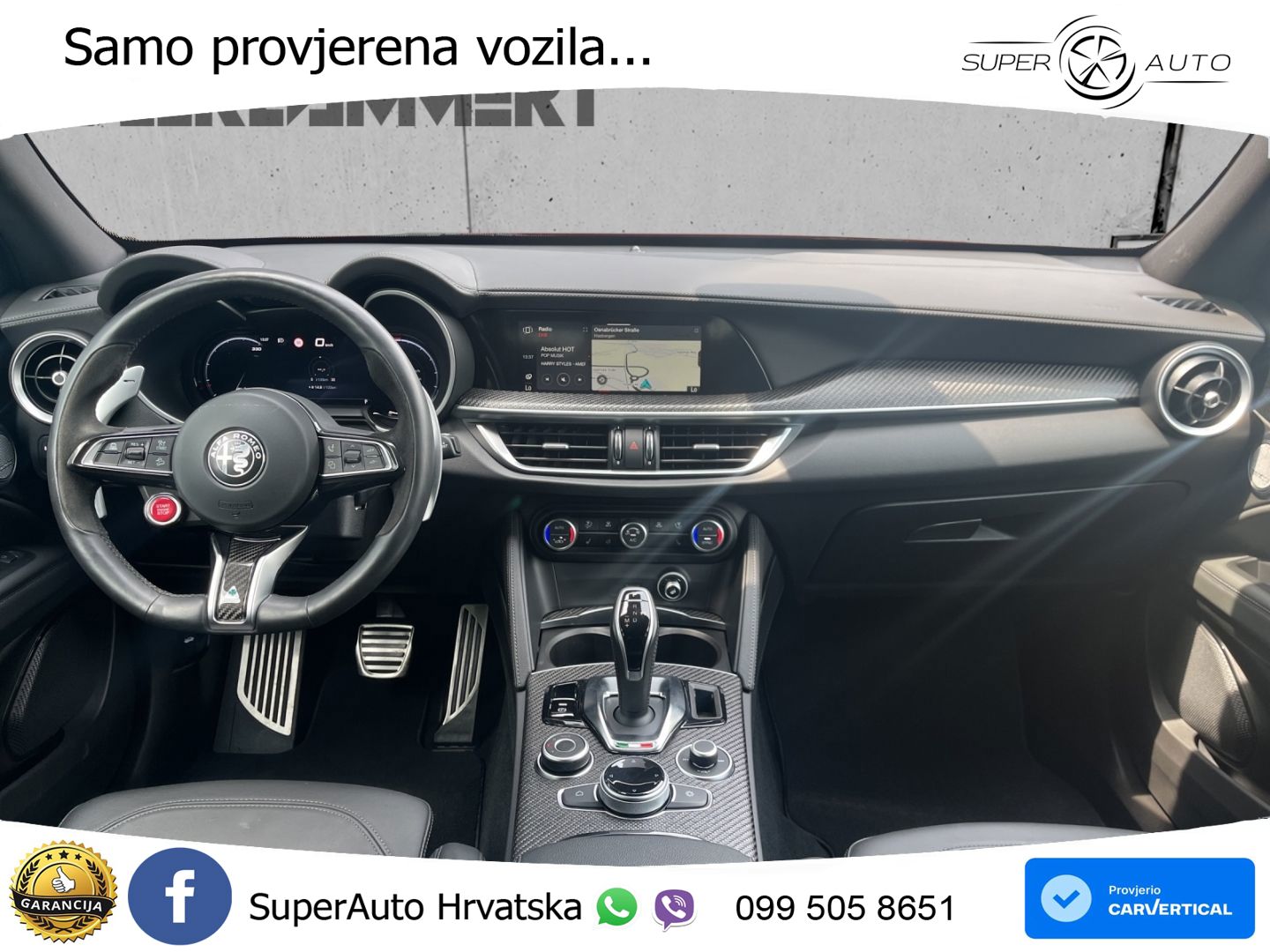 Alfa Romeo Stelvio Quadrifoglio 2.9 V6 Bi-Turbo (520 KS) Q4 Automatic LED+GR SJED+ACC