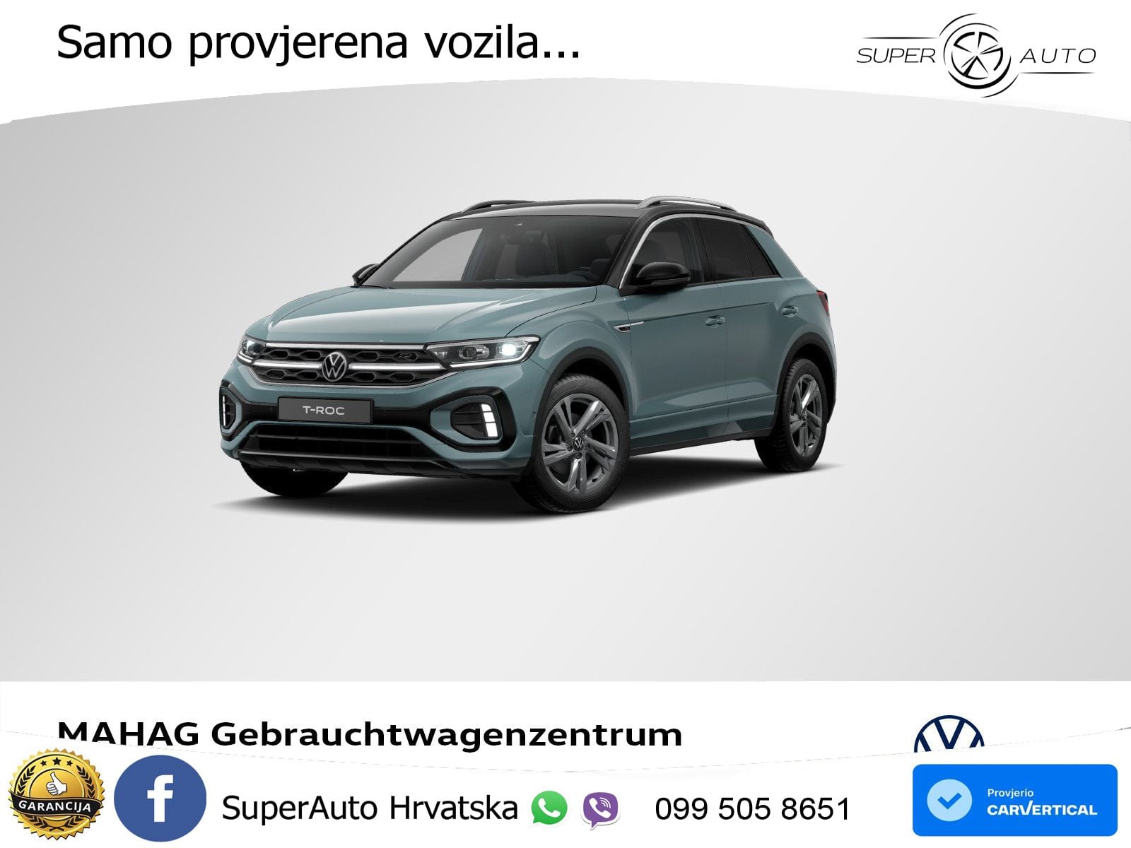 Volkswagen T-Roc 1.5 TSI (150 KS) DSG R-Line LED+GR SJED+ACC