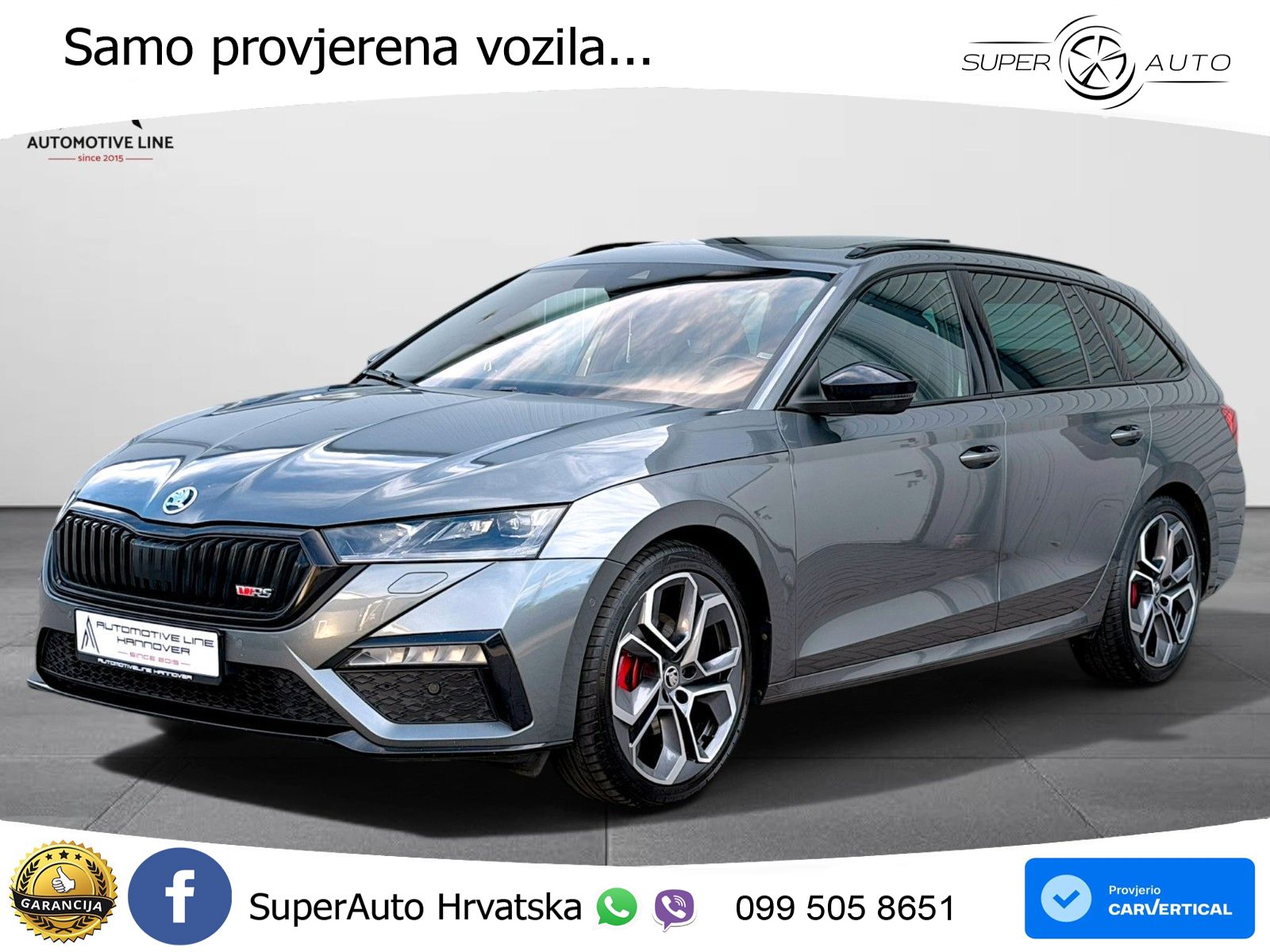 Škoda Octavia Combi RS 2.0 TDI (200 KS) 4x4 DSG LED+GR SJED+ACC