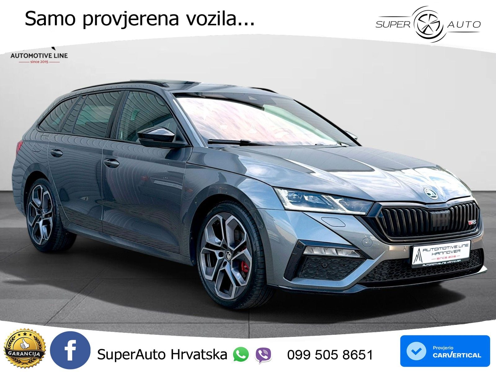 Škoda Octavia Combi RS 2.0 TDI (200 KS) 4x4 DSG LED+GR SJED+ACC