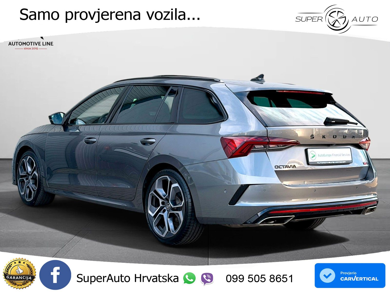 Škoda Octavia Combi RS 2.0 TDI (200 KS) 4x4 DSG LED+GR SJED+ACC