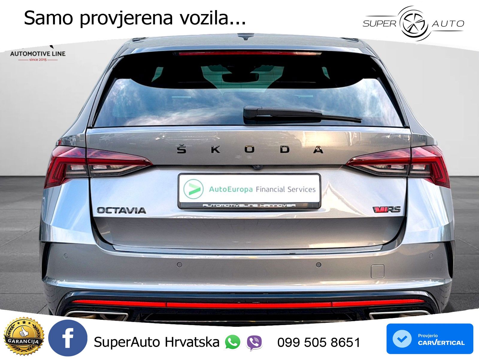 Škoda Octavia Combi RS 2.0 TDI (200 KS) 4x4 DSG LED+GR SJED+ACC