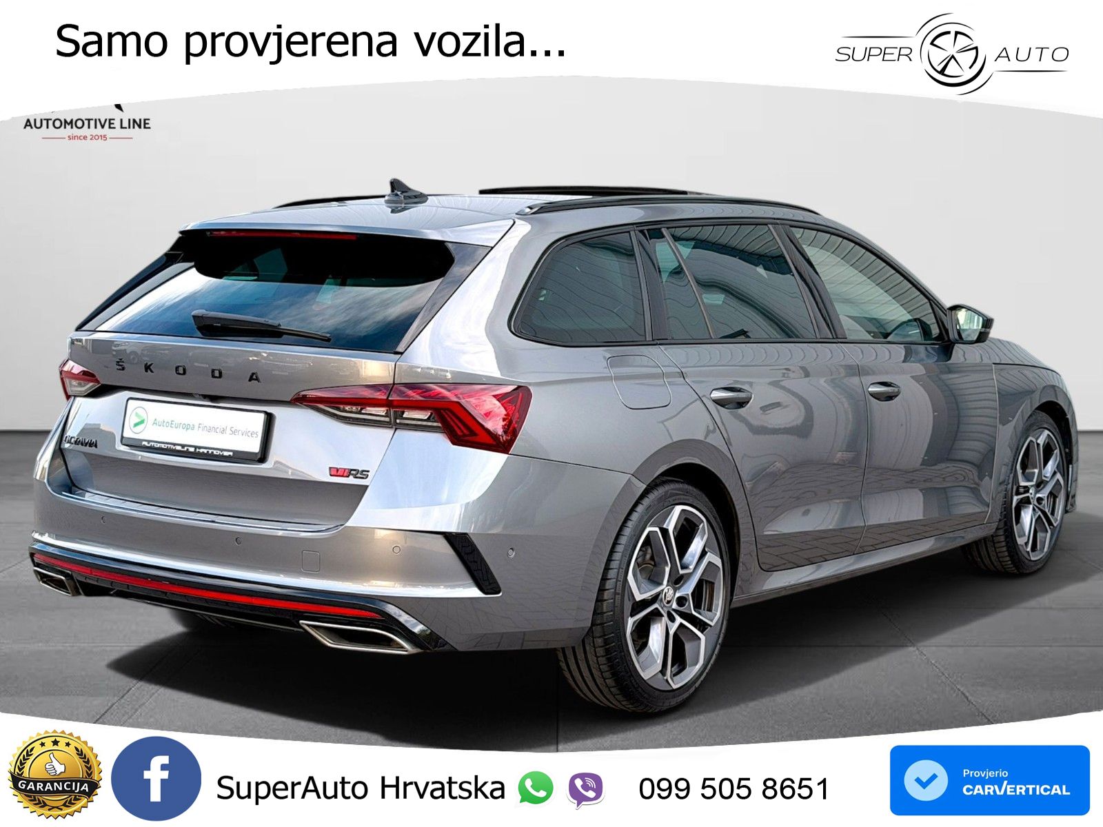 Škoda Octavia Combi RS 2.0 TDI (200 KS) 4x4 DSG LED+GR SJED+ACC