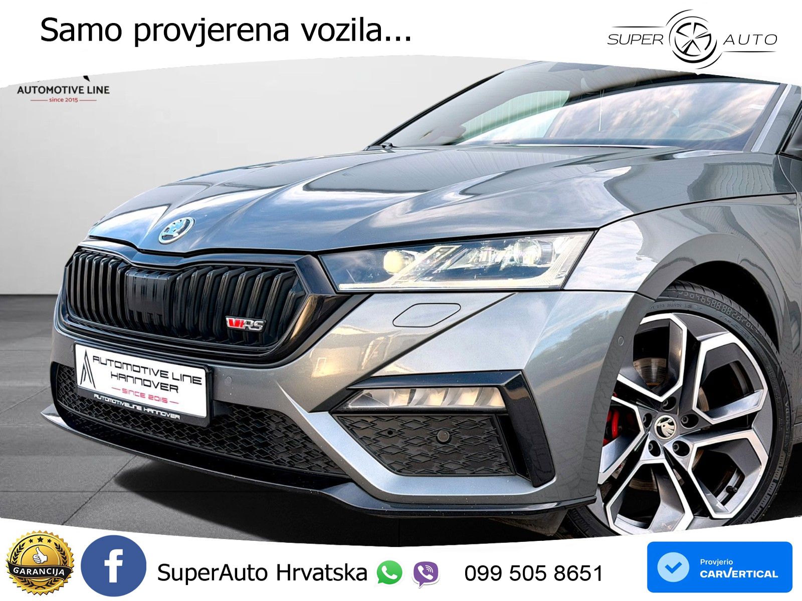 Škoda Octavia Combi RS 2.0 TDI (200 KS) 4x4 DSG LED+GR SJED+ACC