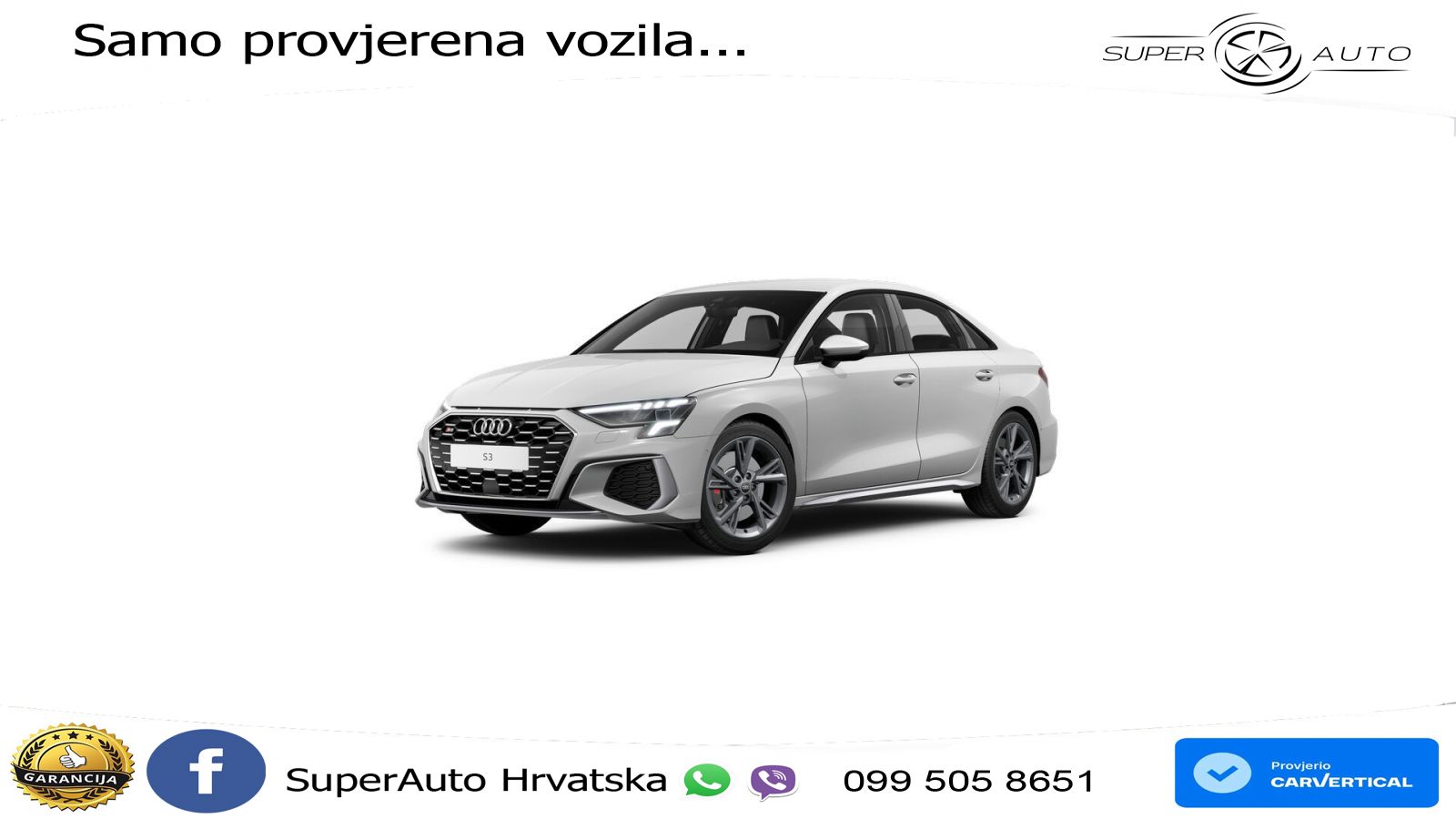 Audi S3 Limuzina 2.0 TFSI (310 KS) quattro S tronic LED+GR SJED+ACC