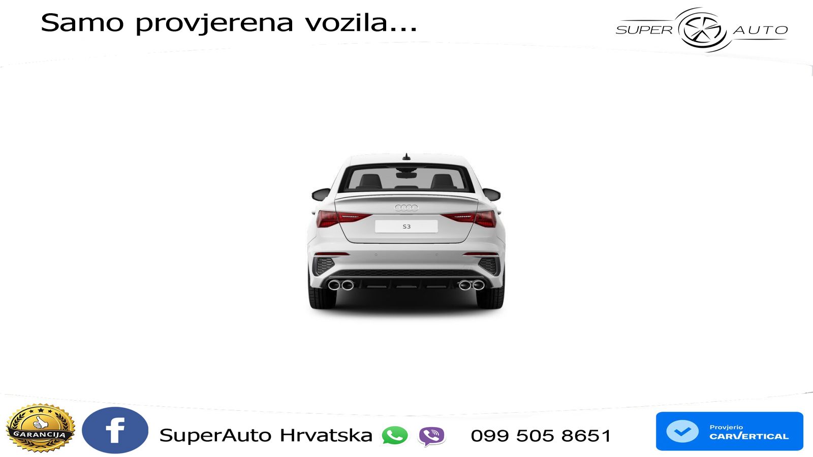 Audi S3 Limuzina 2.0 TFSI (310 KS) quattro S tronic LED+GR SJED+ACC
