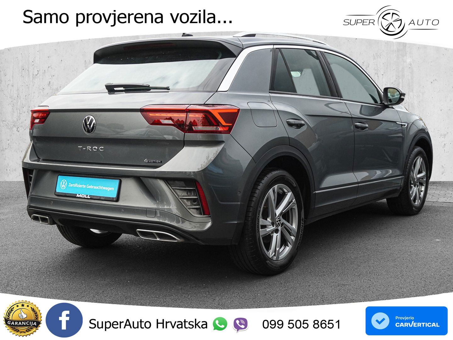 Volkswagen T-Roc 2.0 TDI (150 KS) 4M DSG R-Line LED+GR SJED+ACC