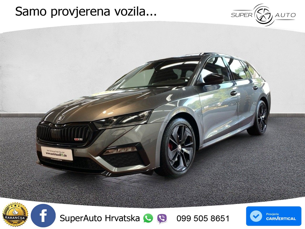 Škoda Octavia Combi RS 2.0 TDI (200 KS) DSG LED+GR SJED+ACC