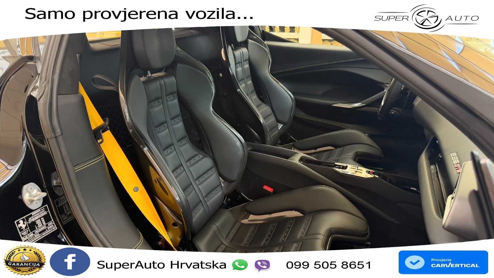 Ferrari 296 GTB 3.0 V6 (830 KS) F1 DCT ZRAČNI+ACC+GR SJED+KAM