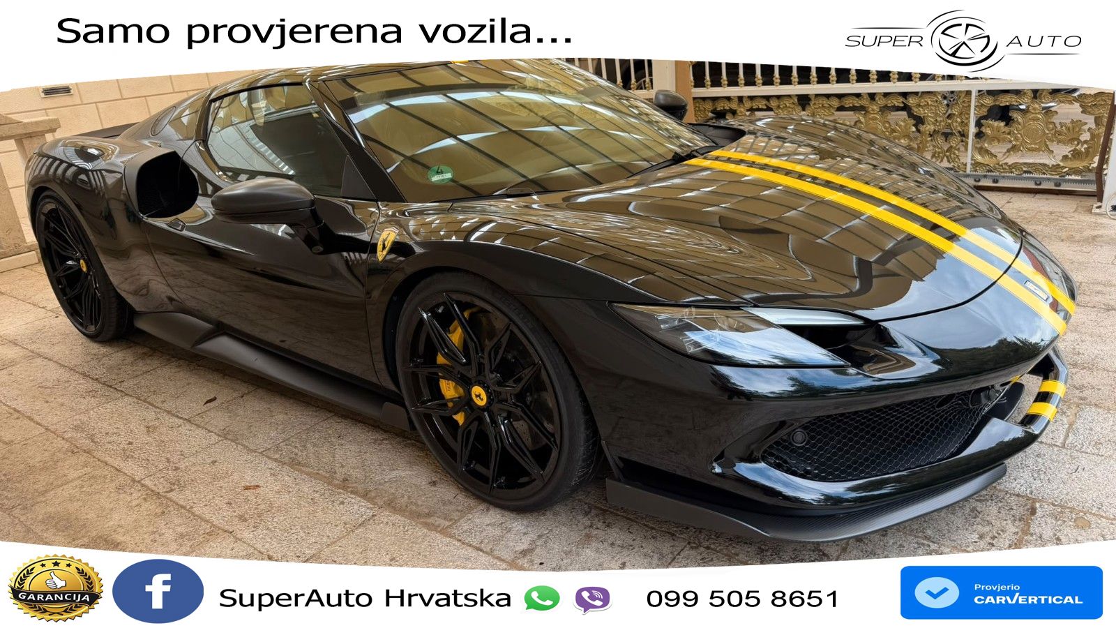 Ferrari 296 GTB 3.0 V6 (830 KS) F1 DCT ZRAČNI+ACC+GR SJED+KAM
