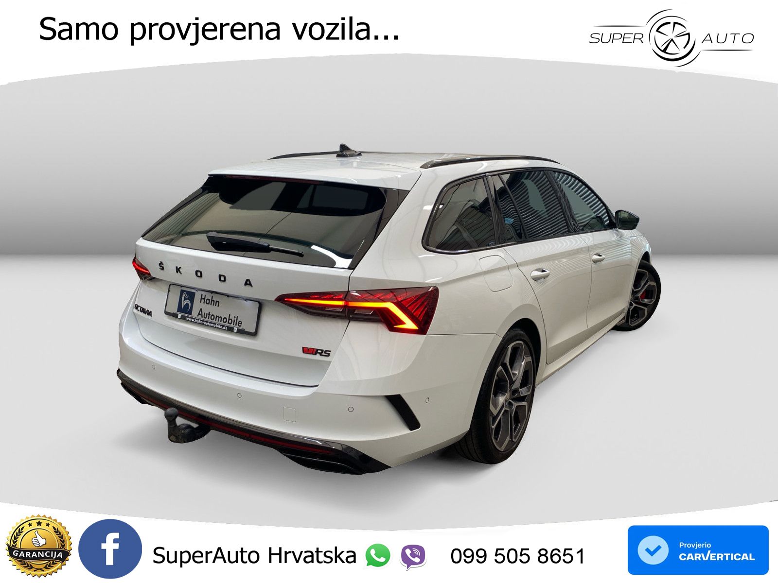 Škoda Octavia Combi RS 2.0 TSI (245 KS) LED+GR SJED+ACC