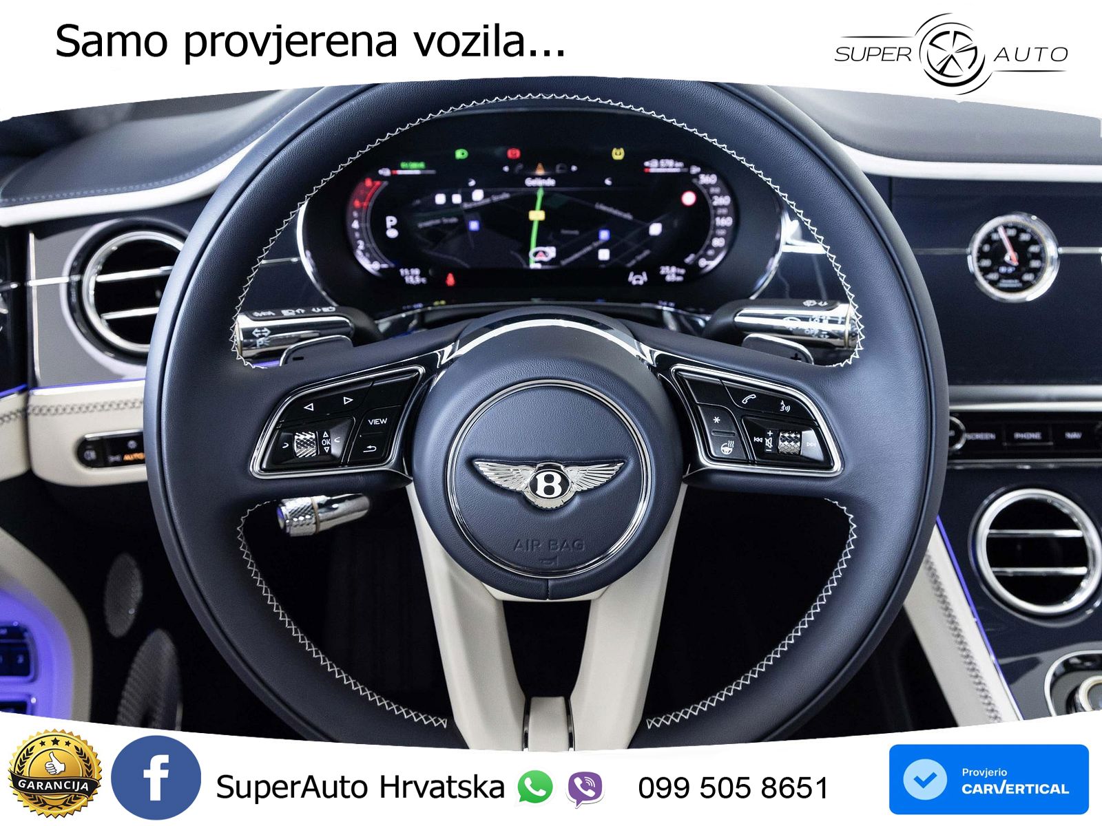 Bentley Continental GT IV 4.0 V8 TFSi (782 KS) AWD DCT ZRAČNI+ACC+GR SJED+KAM