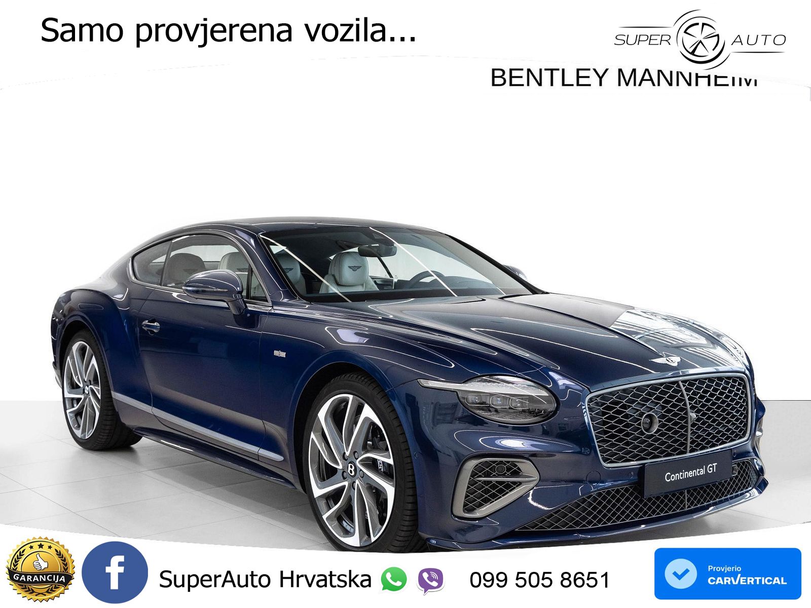 Bentley Continental GT IV 4.0 V8 TFSi (782 KS) AWD DCT ZRAČNI+ACC+GR SJED+KAM