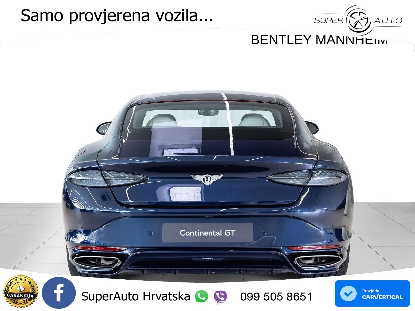 Bentley Continental GT IV 4.0 V8 TFSi (782 KS) AWD DCT ZRAČNI+ACC+GR SJED+KAM