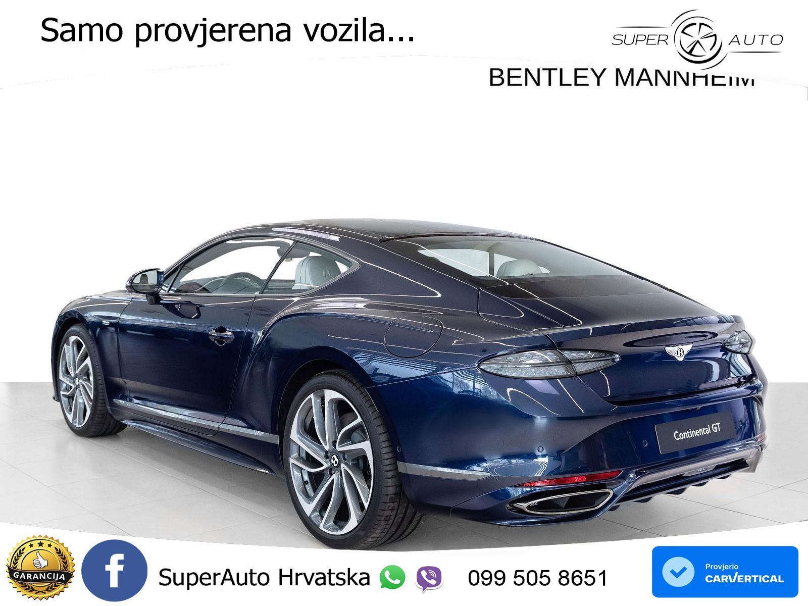 Bentley Continental GT IV 4.0 V8 TFSi (782 KS) AWD DCT ZRAČNI+ACC+GR SJED+KAM