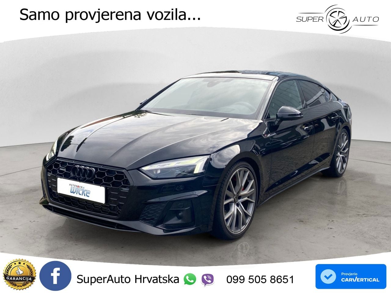 Audi A5 Sportback 45 TFSI (265 KS) quattro S tronic S line LED+GR SJED+ACC