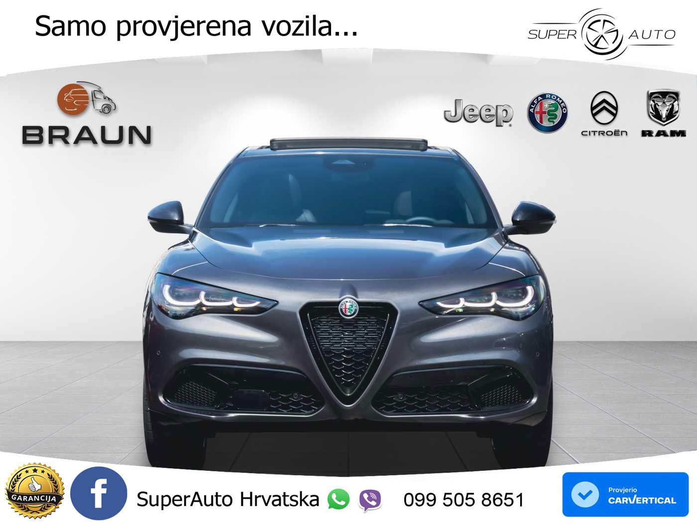 Alfa Romeo Stelvio 2.0 Turbo (280 KS) Q4 Automatic LED+GR SJED+ACC