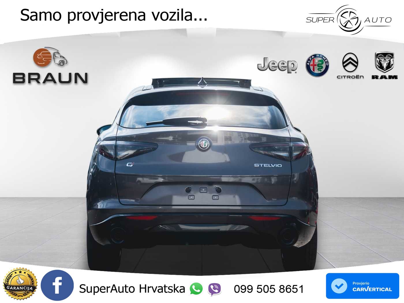 Alfa Romeo Stelvio 2.0 Turbo (280 KS) Q4 Automatic LED+GR SJED+ACC