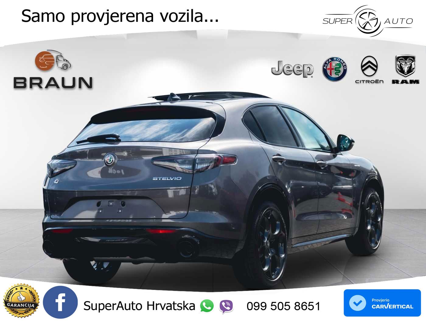 Alfa Romeo Stelvio 2.0 Turbo (280 KS) Q4 Automatic LED+GR SJED+ACC