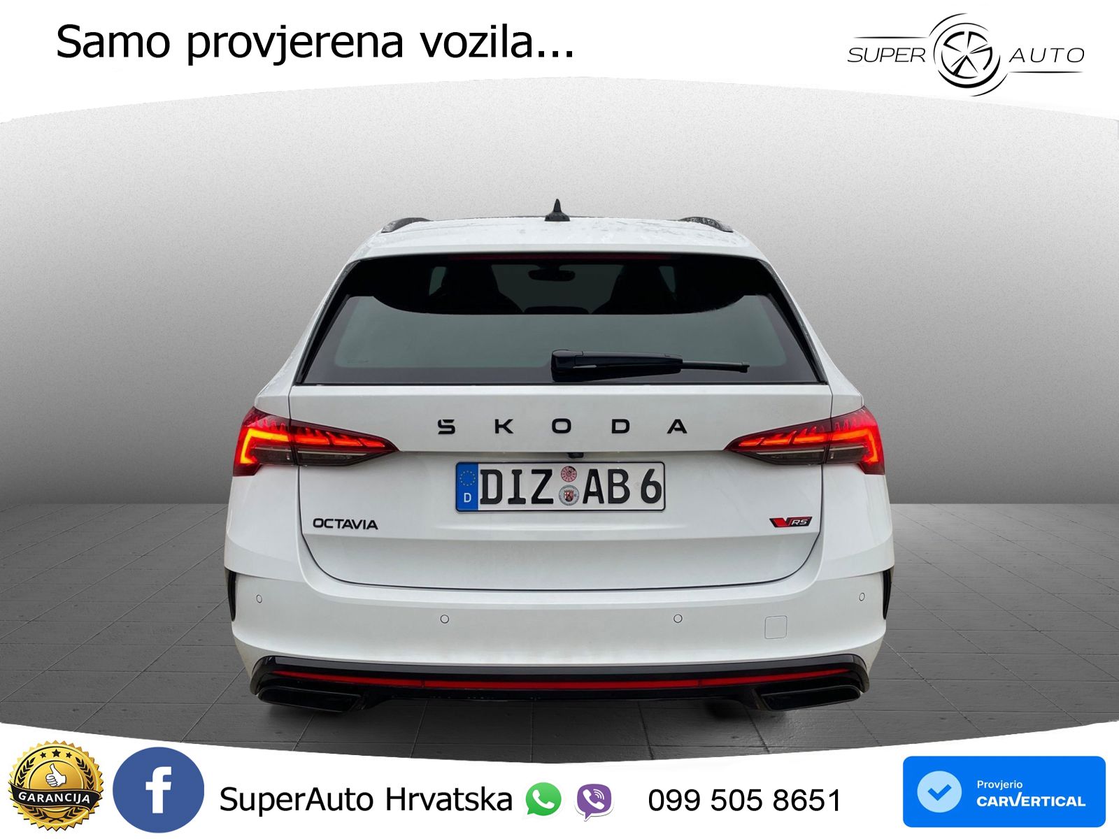 Škoda Octavia Combi RS 2.0 TSI (265 KS) DSG LED+GR SJED+ACC