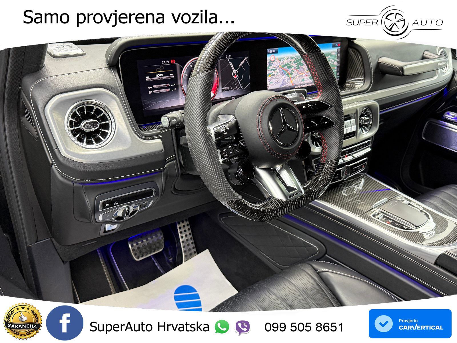 Mercedes AMG G 63 Long V8 (585 KS) 4MATIC 9G-TRONIC AMG SPEEDSHIFT PLUS Manufaktur LED+GR SJED+ACC