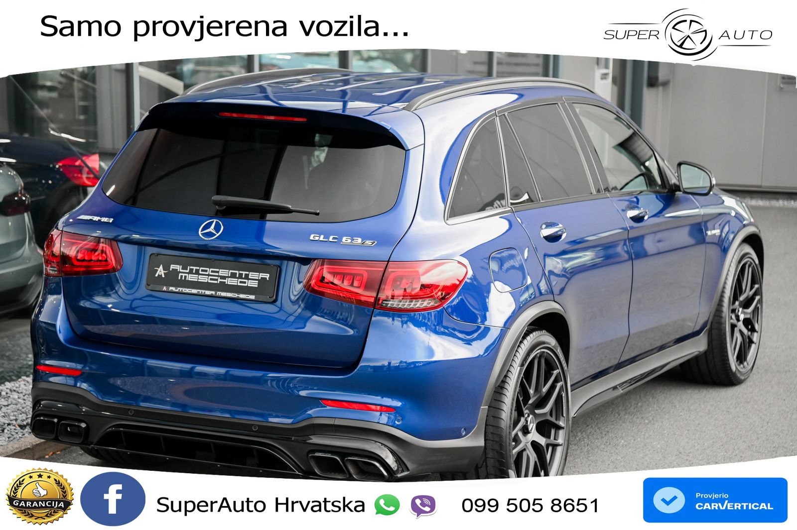 Mercedes AMG GLC 63 S V8 (510 KS) 4MATIC+ MCT ZRAČNI+ACC+GR SJED+360