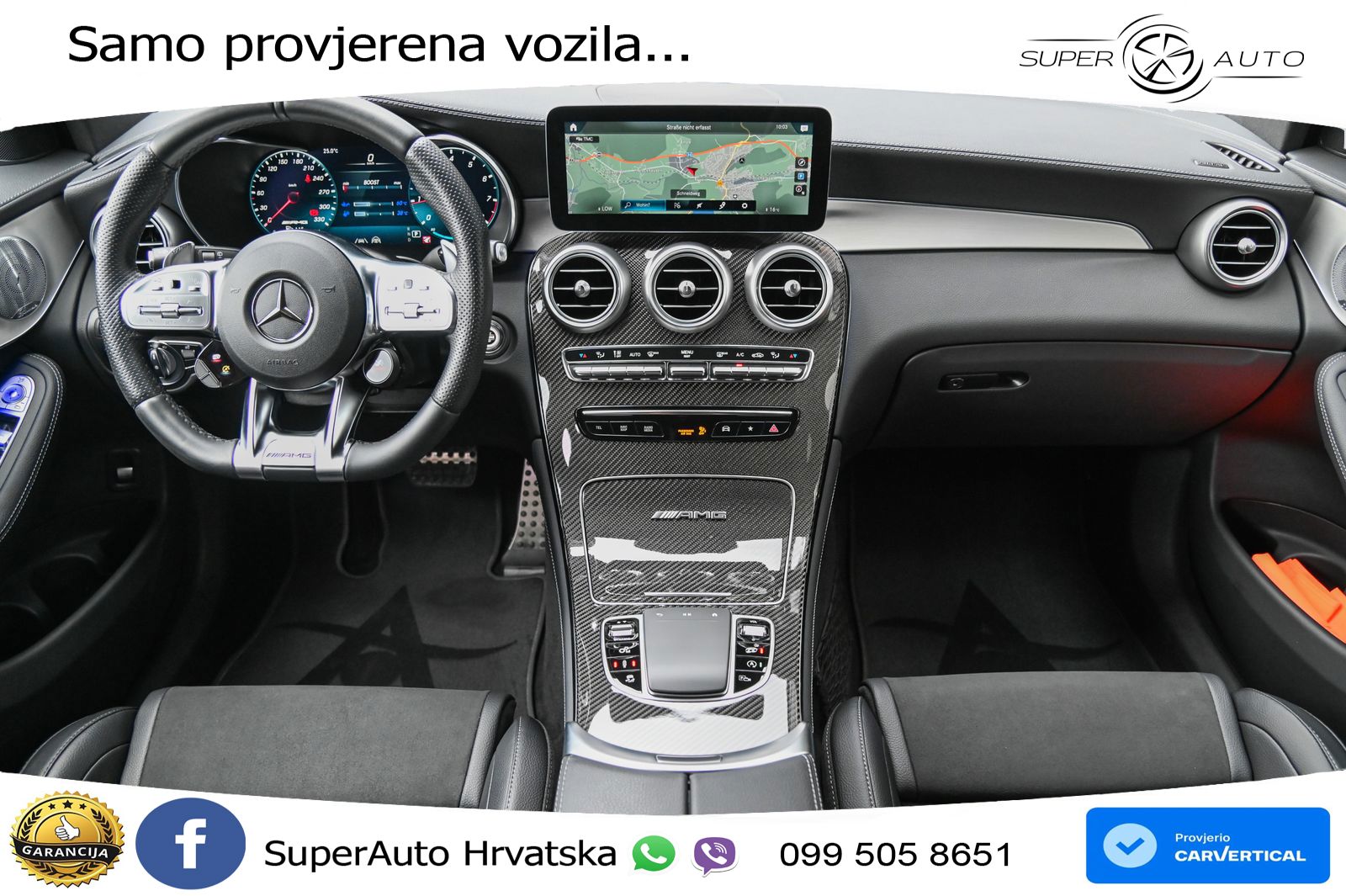Mercedes AMG GLC 63 S V8 (510 KS) 4MATIC+ MCT ZRAČNI+ACC+GR SJED+360
