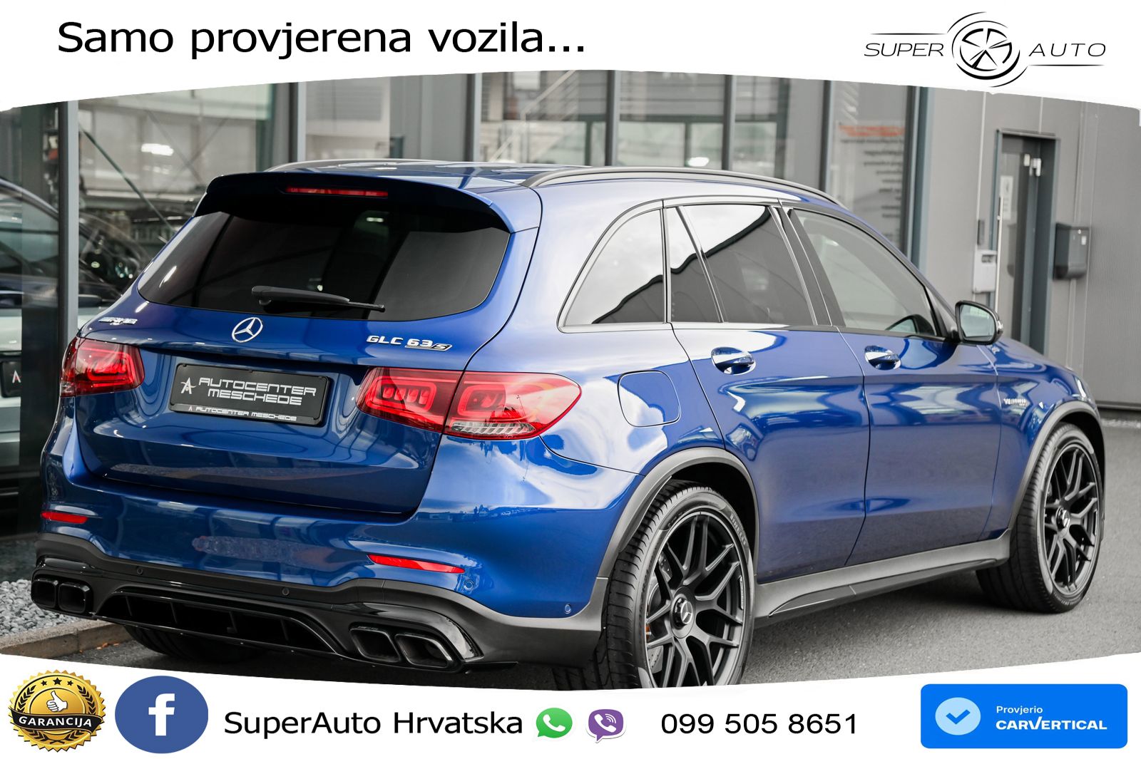 Mercedes AMG GLC 63 S V8 (510 KS) 4MATIC+ MCT ZRAČNI+ACC+GR SJED+360