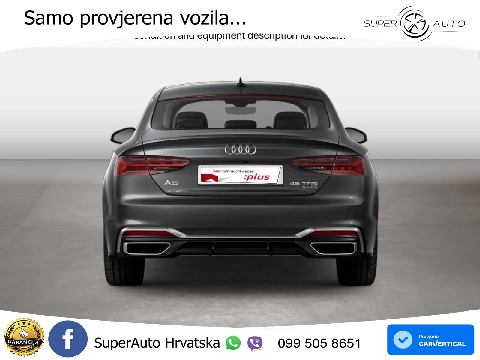 Audi A5 Sportback 45 TFSI (265 KS) quattro S tronic S line
