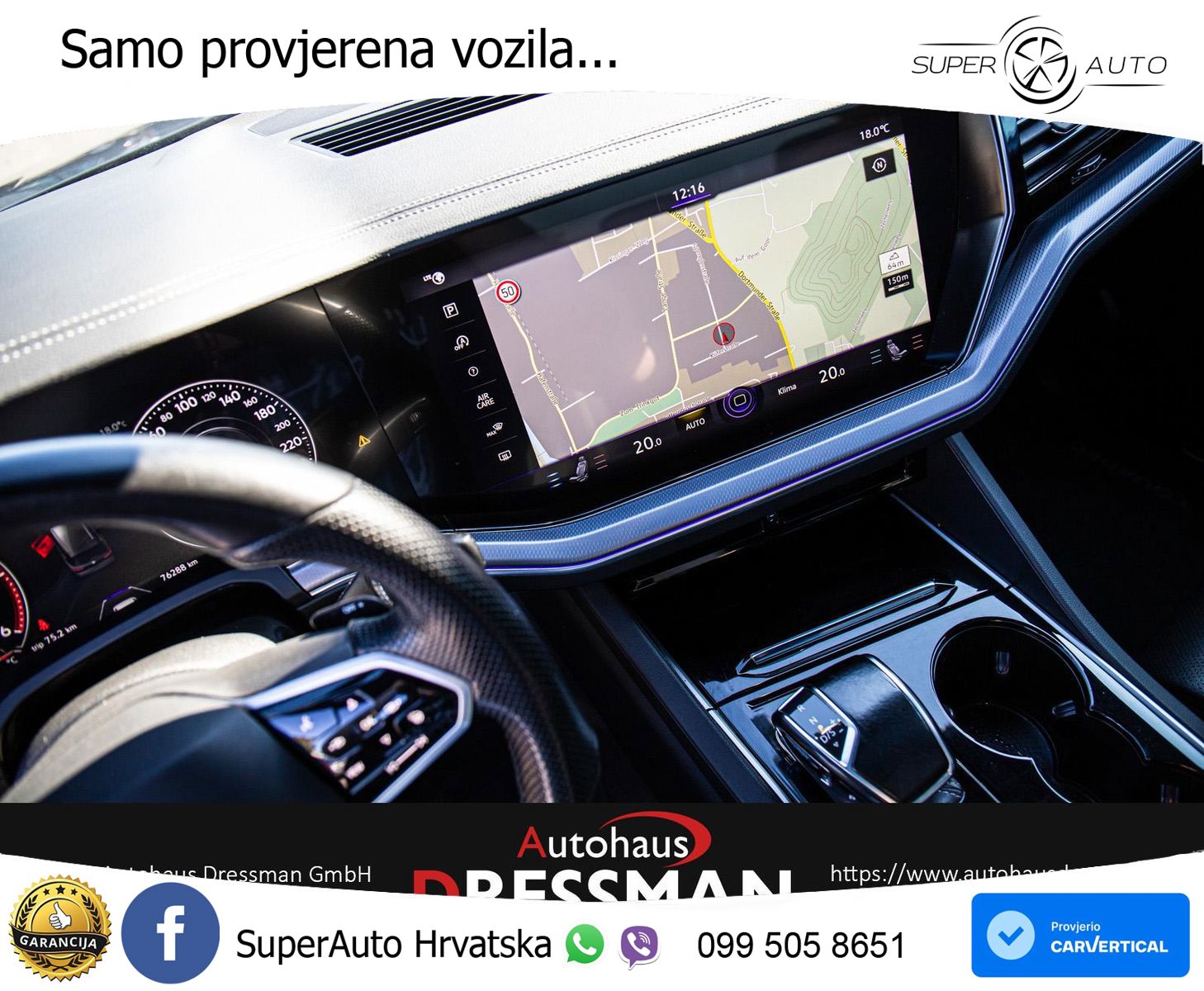 Volkswagen Touareg 3.0 V6 TDI (286 KS) 4MOTION Tiptronic R-Line ZRAČNI+ACC+GR SJED+KAM+PANO