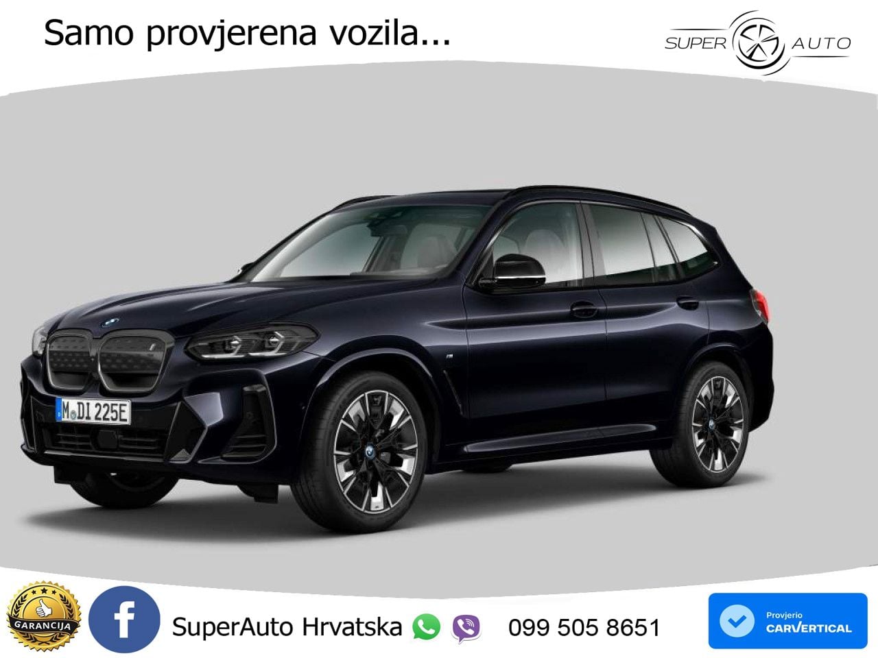 BMW iX3 80 kWh (286 KS) ACC+HEAD+GR SJED+360+PANO