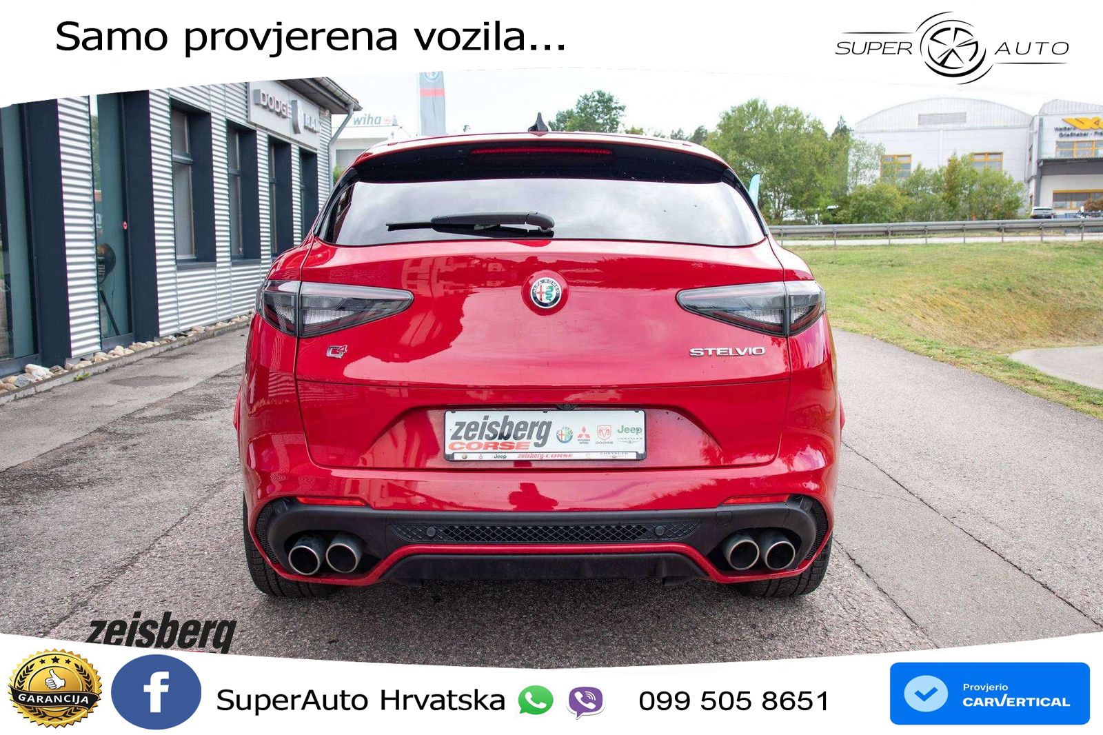 Alfa Romeo Stelvio Quadrifoglio 2.9 V6 Bi-Turbo (520 KS) Q4 Automatic LED+GR SJED+ACC