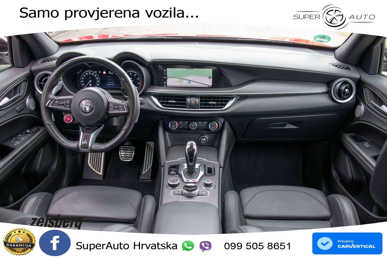 Alfa Romeo Stelvio Quadrifoglio 2.9 V6 Bi-Turbo (520 KS) Q4 Automatic LED+GR SJED+ACC
