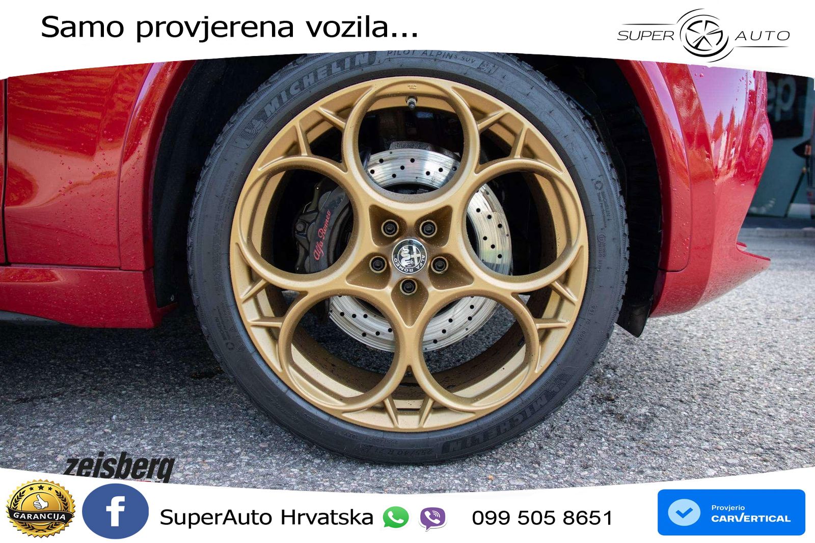 Alfa Romeo Stelvio Quadrifoglio 2.9 V6 Bi-Turbo (520 KS) Q4 Automatic LED+GR SJED+ACC