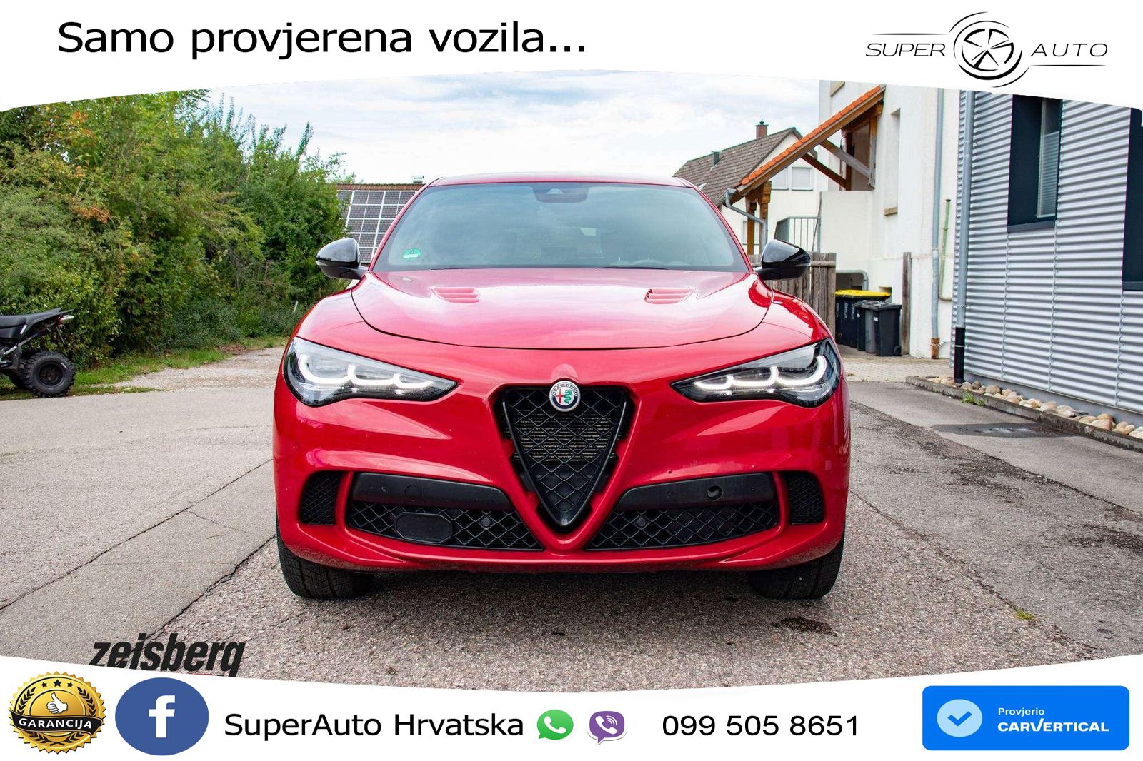 Alfa Romeo Stelvio Quadrifoglio 2.9 V6 Bi-Turbo (520 KS) Q4 Automatic LED+GR SJED+ACC