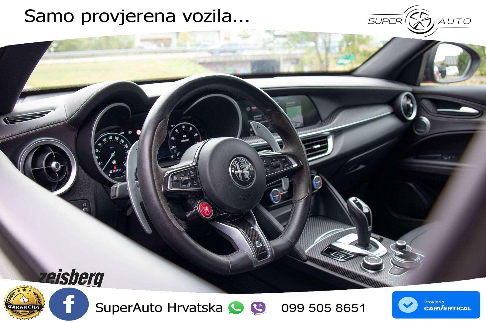 Alfa Romeo Stelvio Quadrifoglio 2.9 V6 Bi-Turbo (520 KS) Q4 Automatic LED+GR SJED+ACC